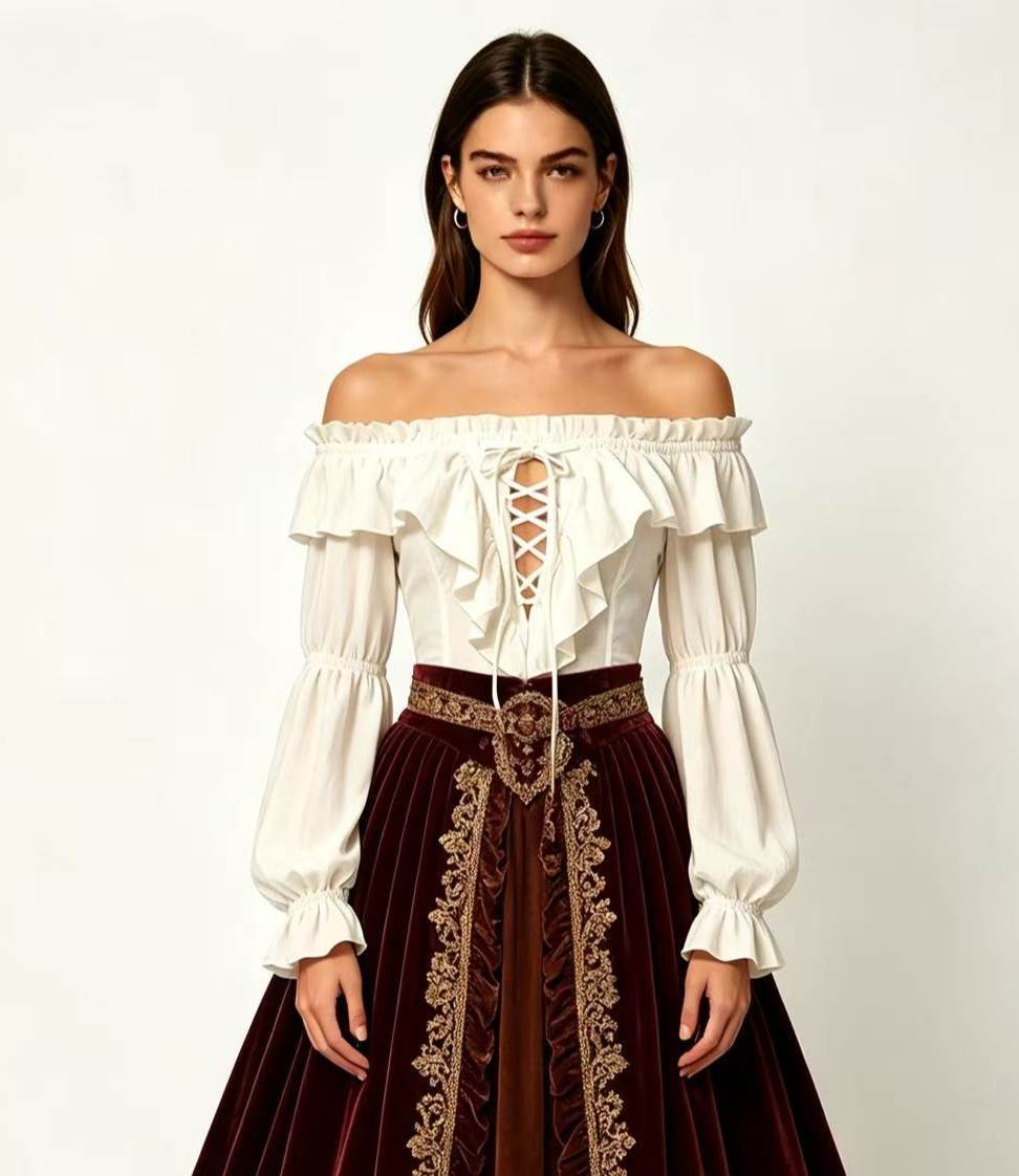 بلوزة قرصان للنساء، زي فلاح من - مراجعة Shirts وسعره