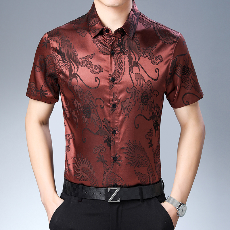 فستان صيفي من الساتان الناعم ب - مراجعة Mens Satin Silk Dress Shirt وسعره