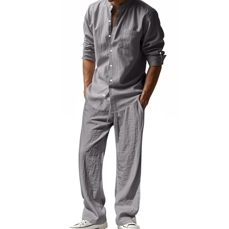 2025 عبر الحدود الأمريكية أربع - مراجعة Mens Linen Shirt Long Sleeve وسعره