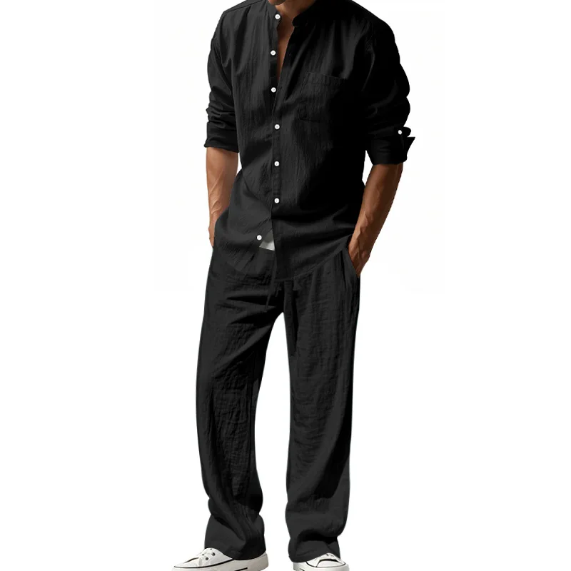 2025 عبر الحدود الأمريكية أربع - مراجعة Mens Linen Shirt Long Sleeve وسعره