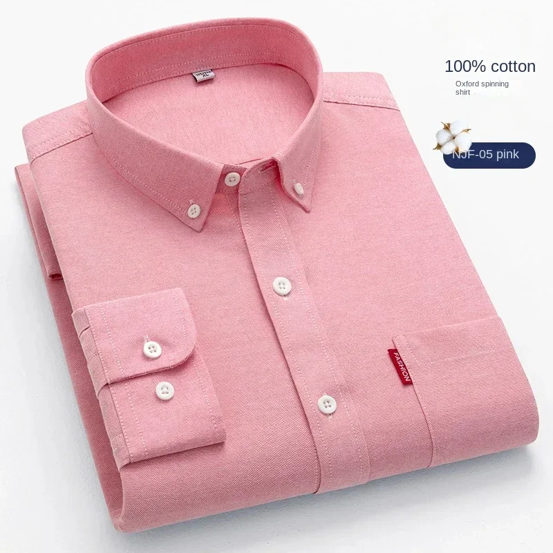 قميص أكسفورد للرجال ، بأكمام ط - مراجعة Oxford Cotton Casual Shirt Business وسعره