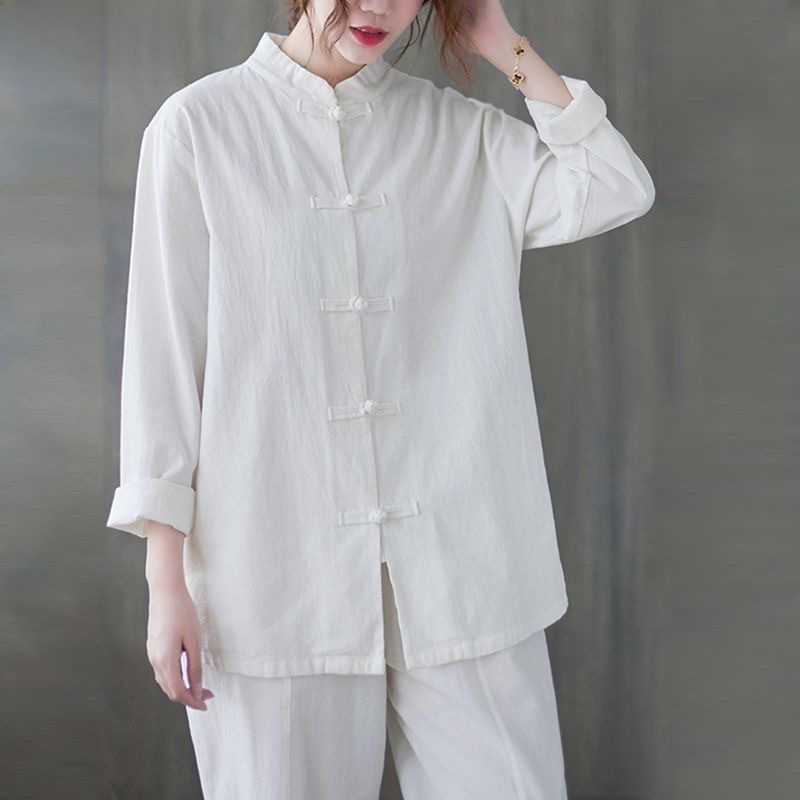 قميص فضفاض من القطن والكتان بأ - مراجعة Mens Linen Shirt Long Sleeve وسعره