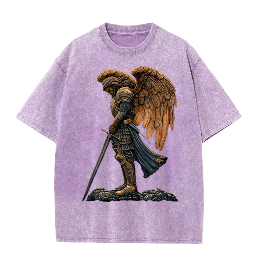 تي شيرت رمادي مغسول بحمض بتصمي - مراجعة Acid Wash Vintage Graphic T Shirt وسعره
