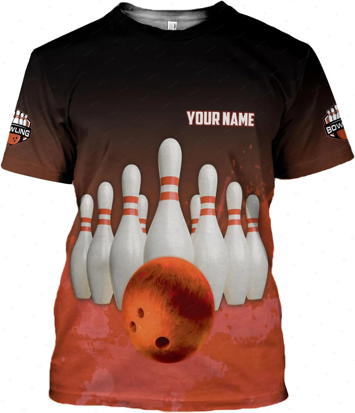 اسم مخصص التدرج البولينج لهب ا - مراجعة Short Sleeve Bowling Shirt Retro وسعره